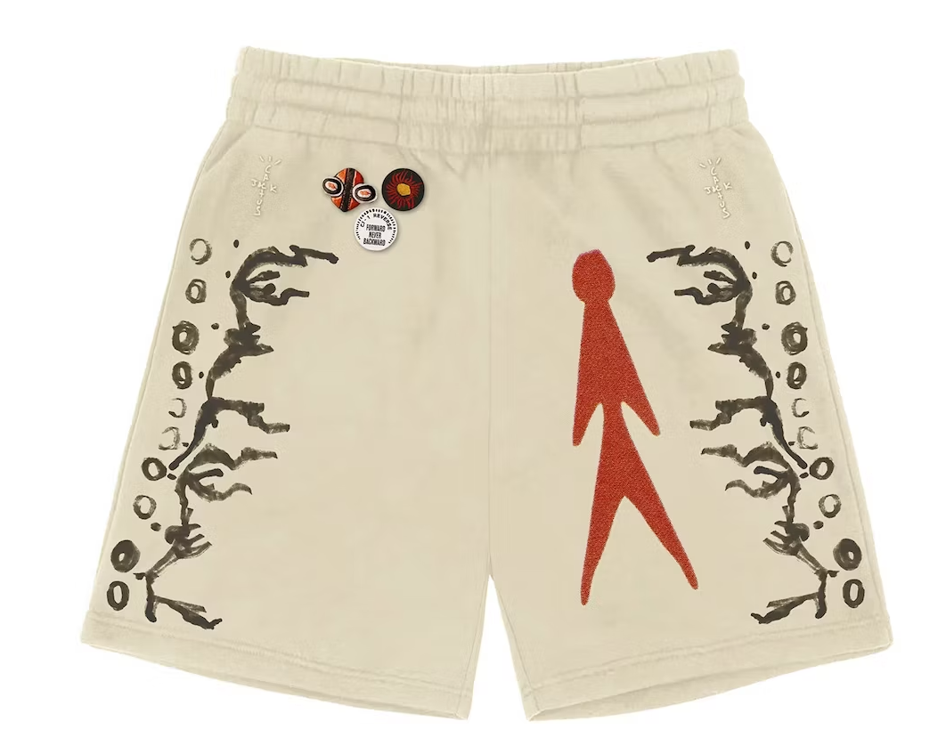 Travis Scott Character Shorts Natural
