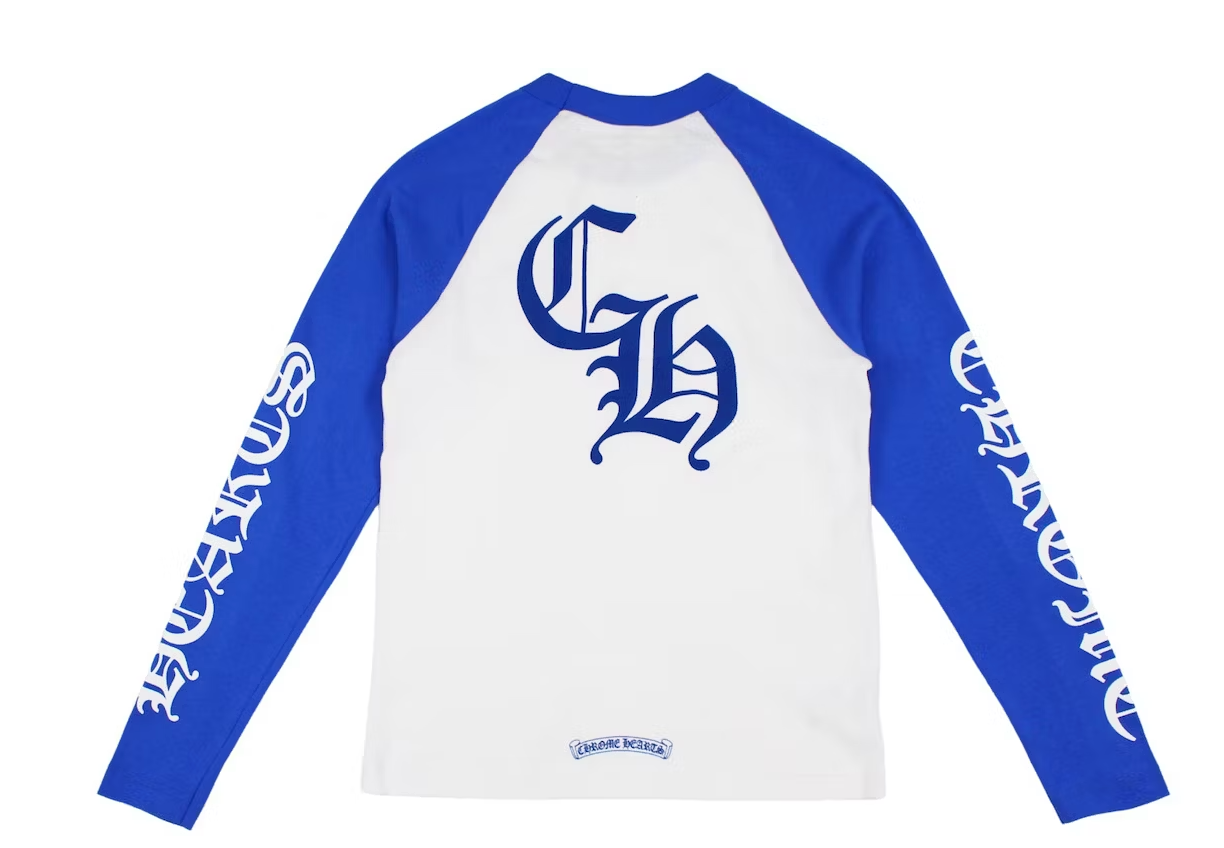 Chrome Hearts CH Baseball Shirt White/Blue