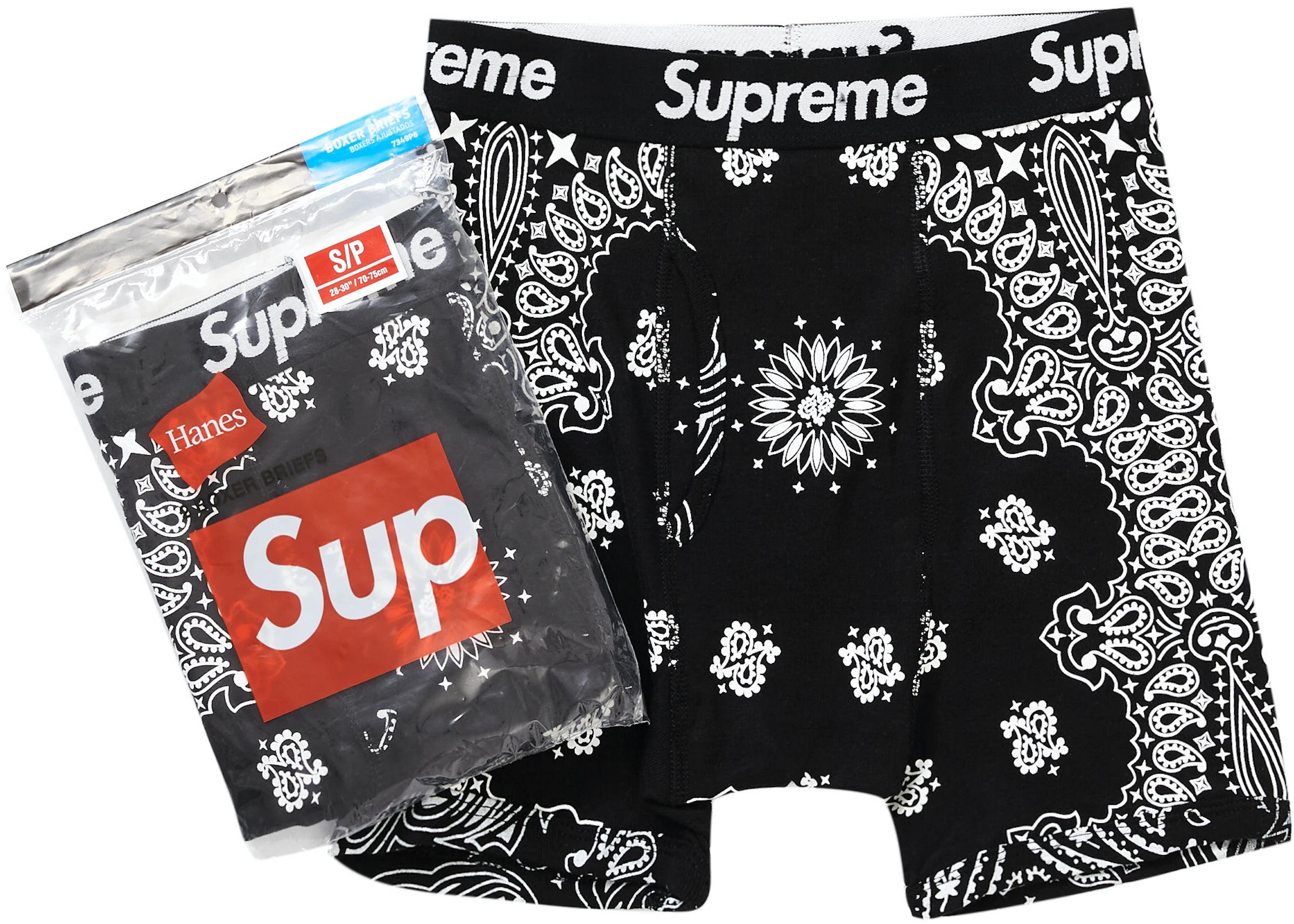 Calzoncillos bóxer Supreme Hanes Bandana (paquete de 2) Negro