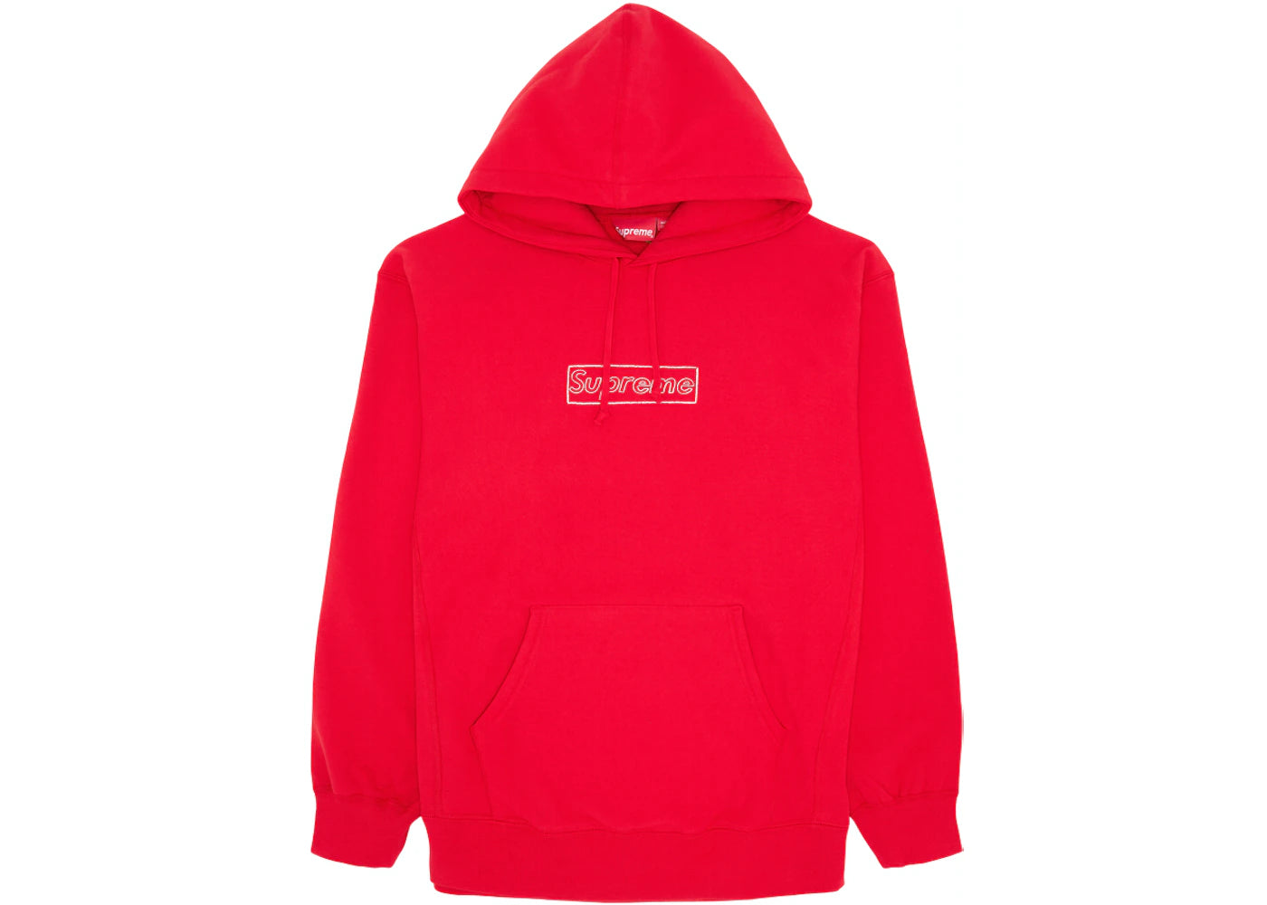 Supreme KAWS Chalk Logo Sudadera con capucha Rojo
