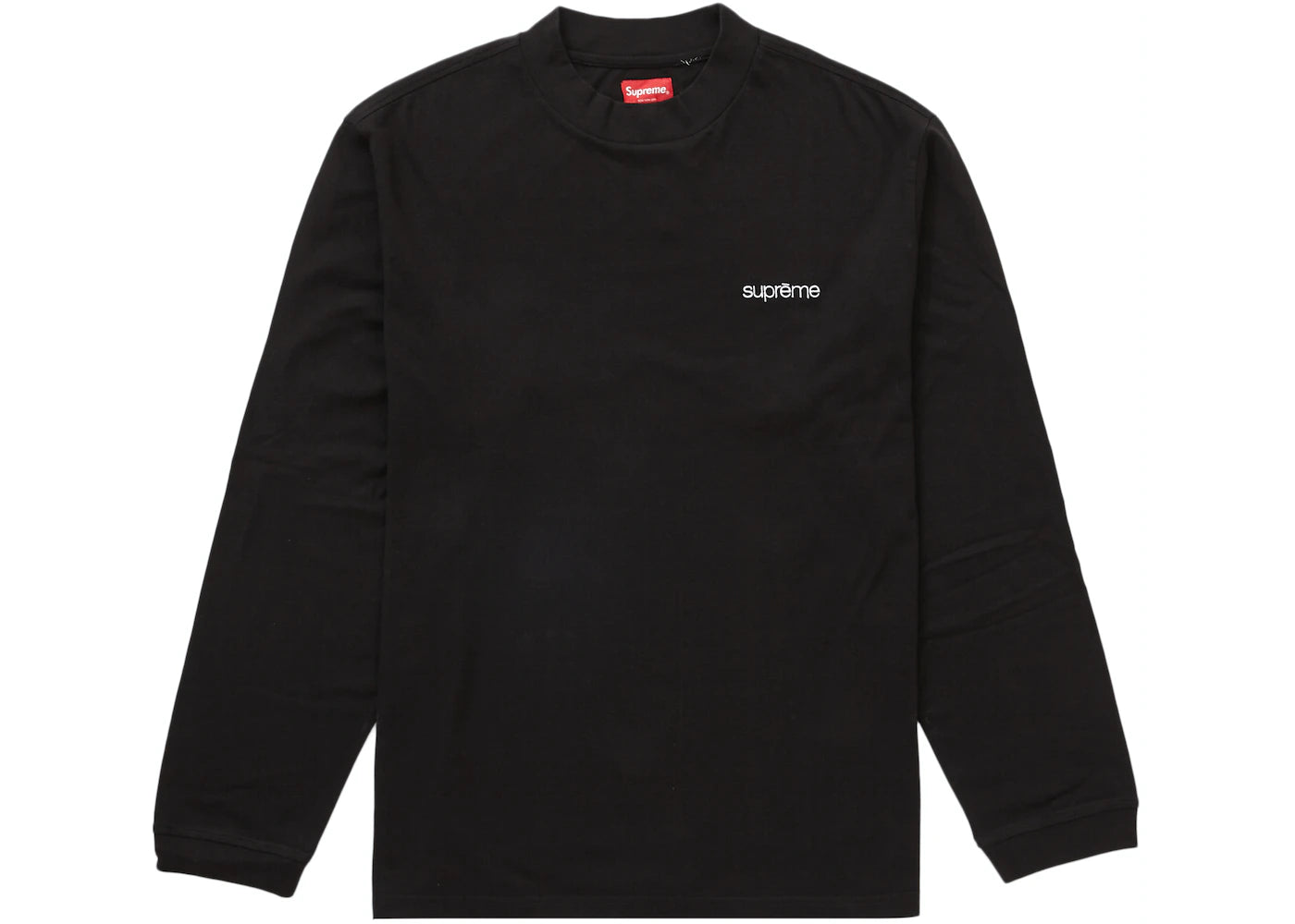 Top de manga larga con cuello alto Supreme negro