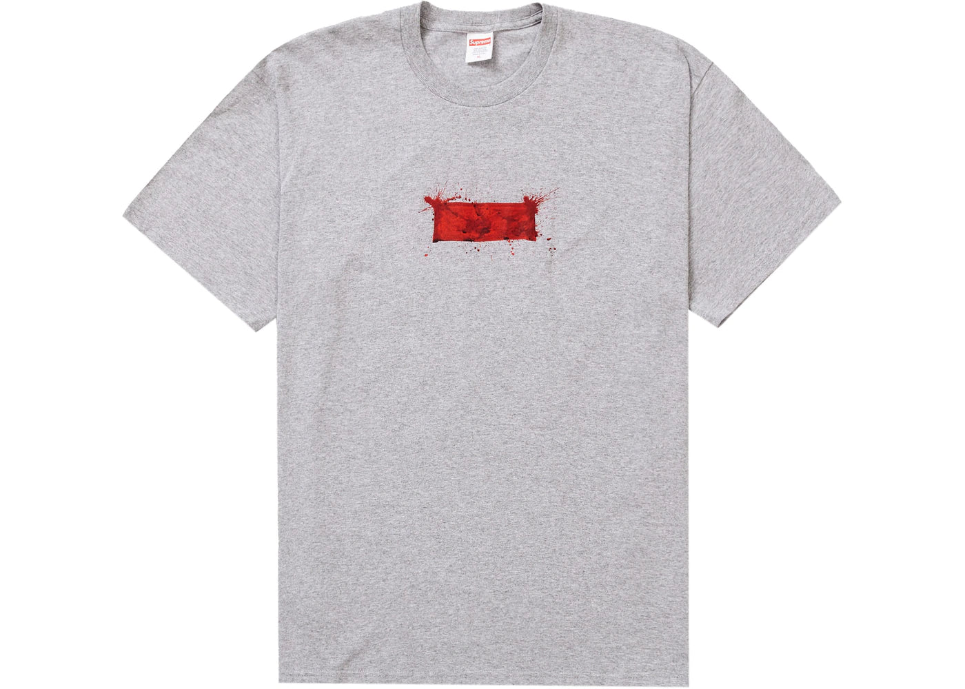 Supreme Ralph Steadman Box Logo Camiseta gris jaspeado