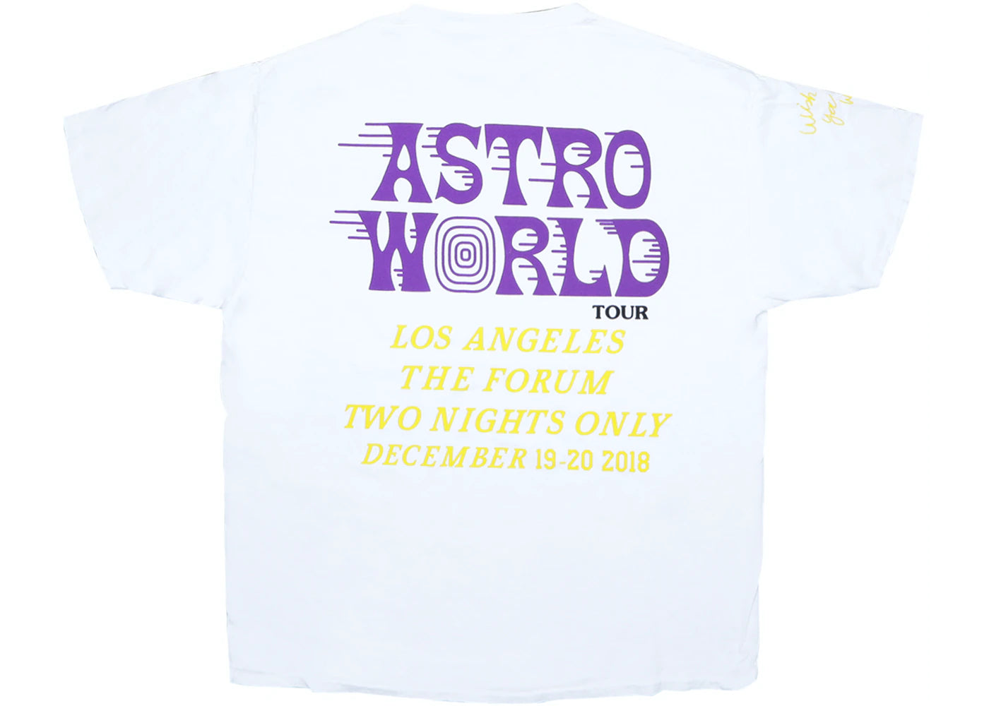 Travis Scott Astroworld LA Exclusiva Camiseta Blanca