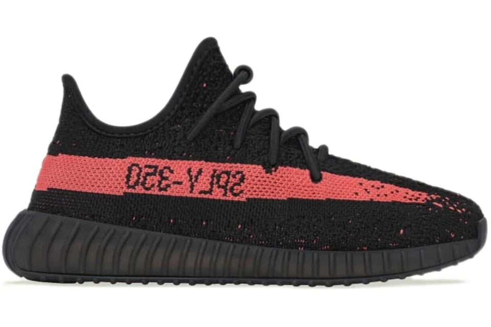adidas Yeezy Boost 350 V2 Core Negro Rojo (Niños)