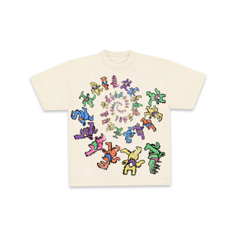 Hellstar Studios Dancing Stars T-Shirt Vintage White