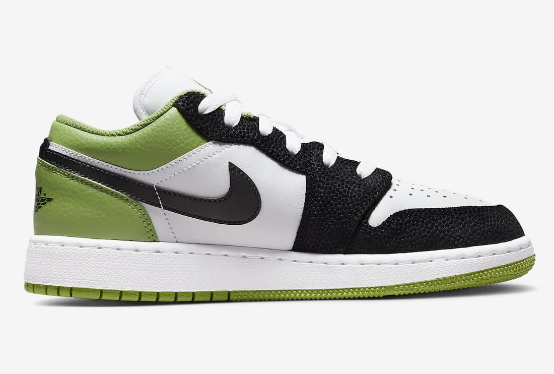 Air Jordan 1 Low GS Blanco Negro Verde