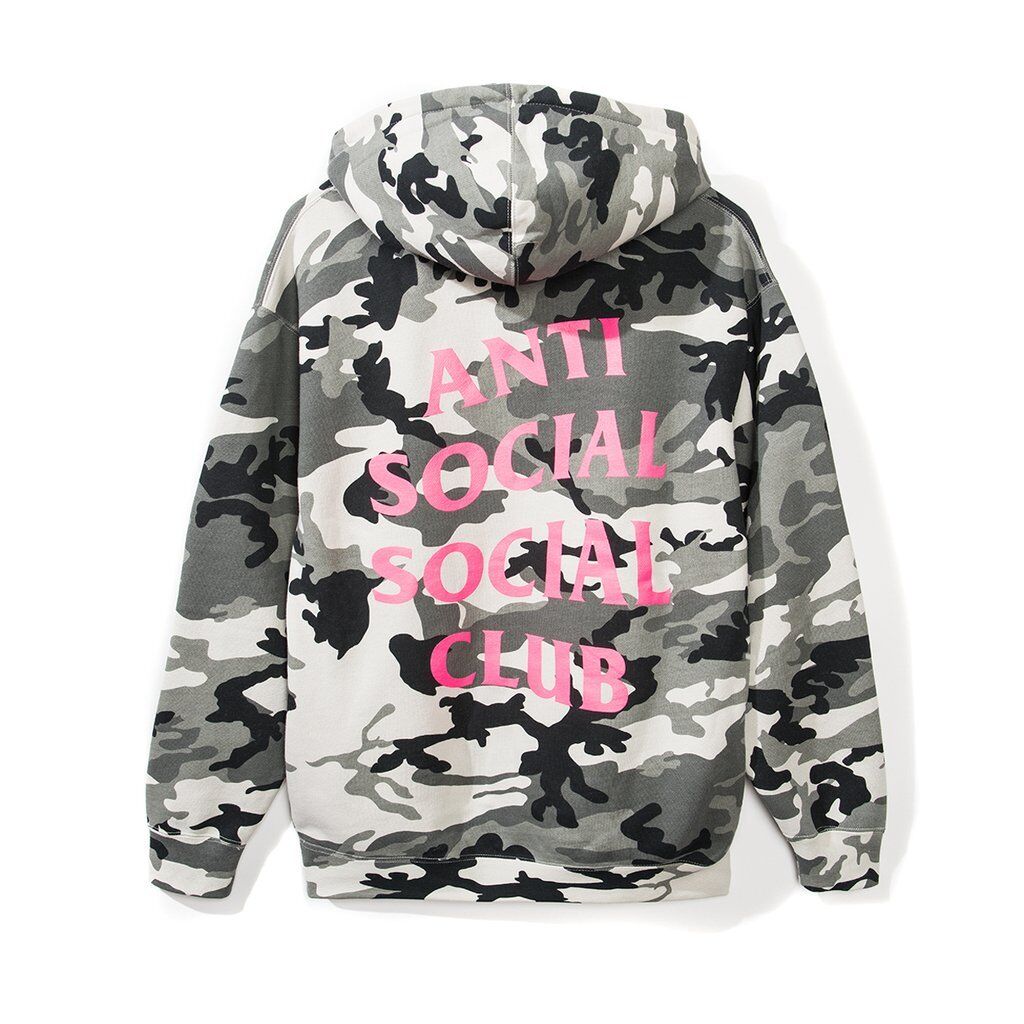 Anti Social Social Club Frozen Hoodie Camo Pink