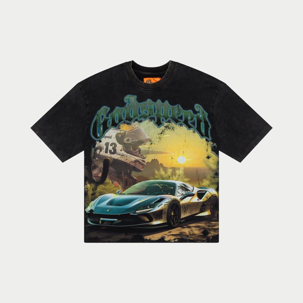 Godspeed Sunset Drift T-shirt (Black Wash)