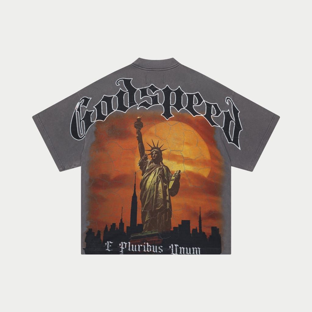 Godspeed Red Day T-Shirt (Grey)