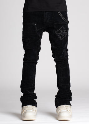 Guapi All Black Velour Denim