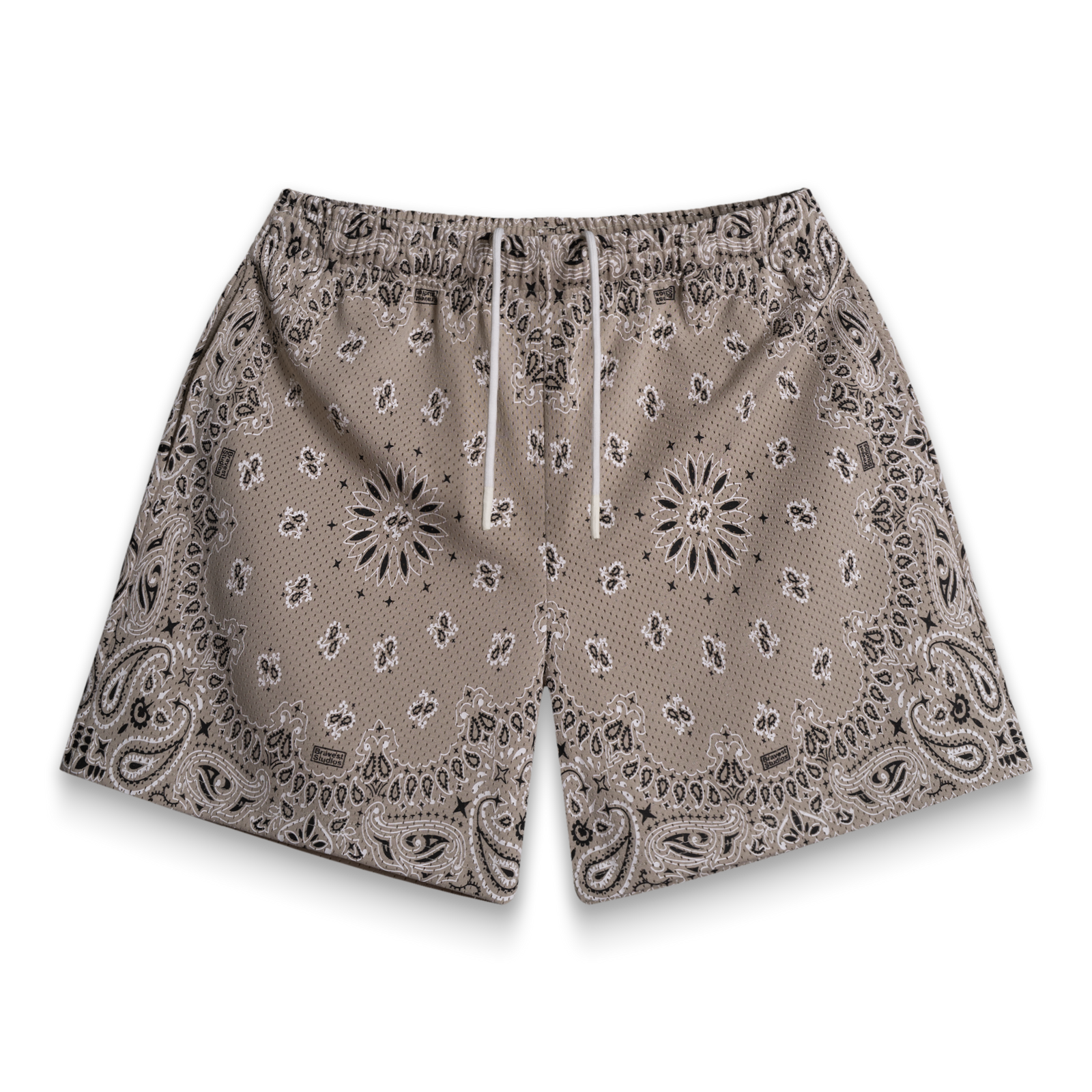 Bravest Studio Paisley Two-Tone Khaki Shorts