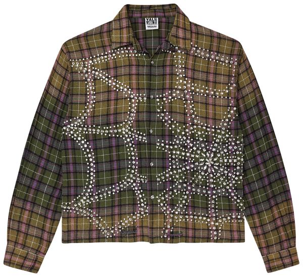 Vale Forever Green Fever Flannel 'Dark Green/Purple'