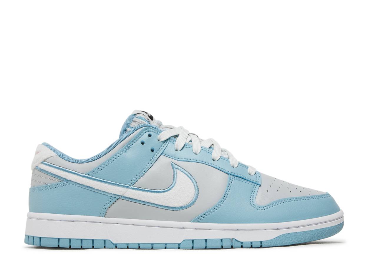 Nike Dunk Low Retro Fleece Swoosh Worn Blue