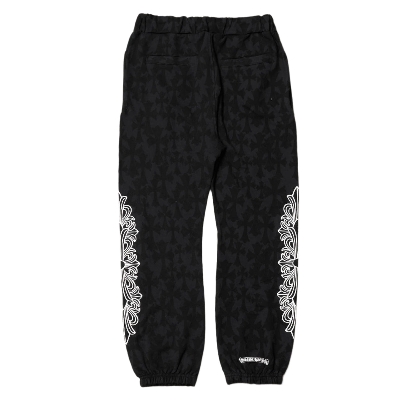 Chrome Hearts Cemetery Cross Print Sweatpants Black