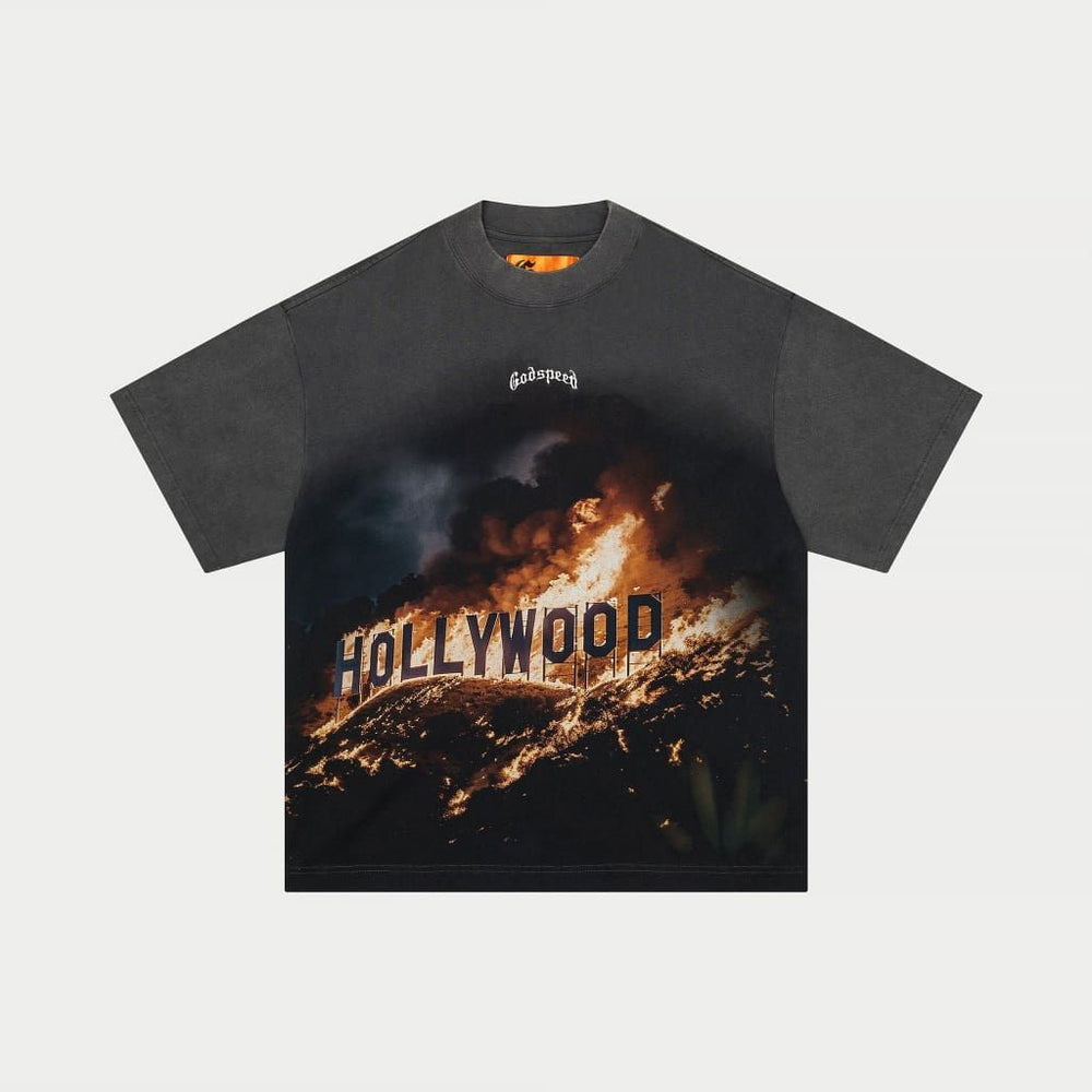 Godspeed Hollywood Inferno T-Shirt (Grey Wash)