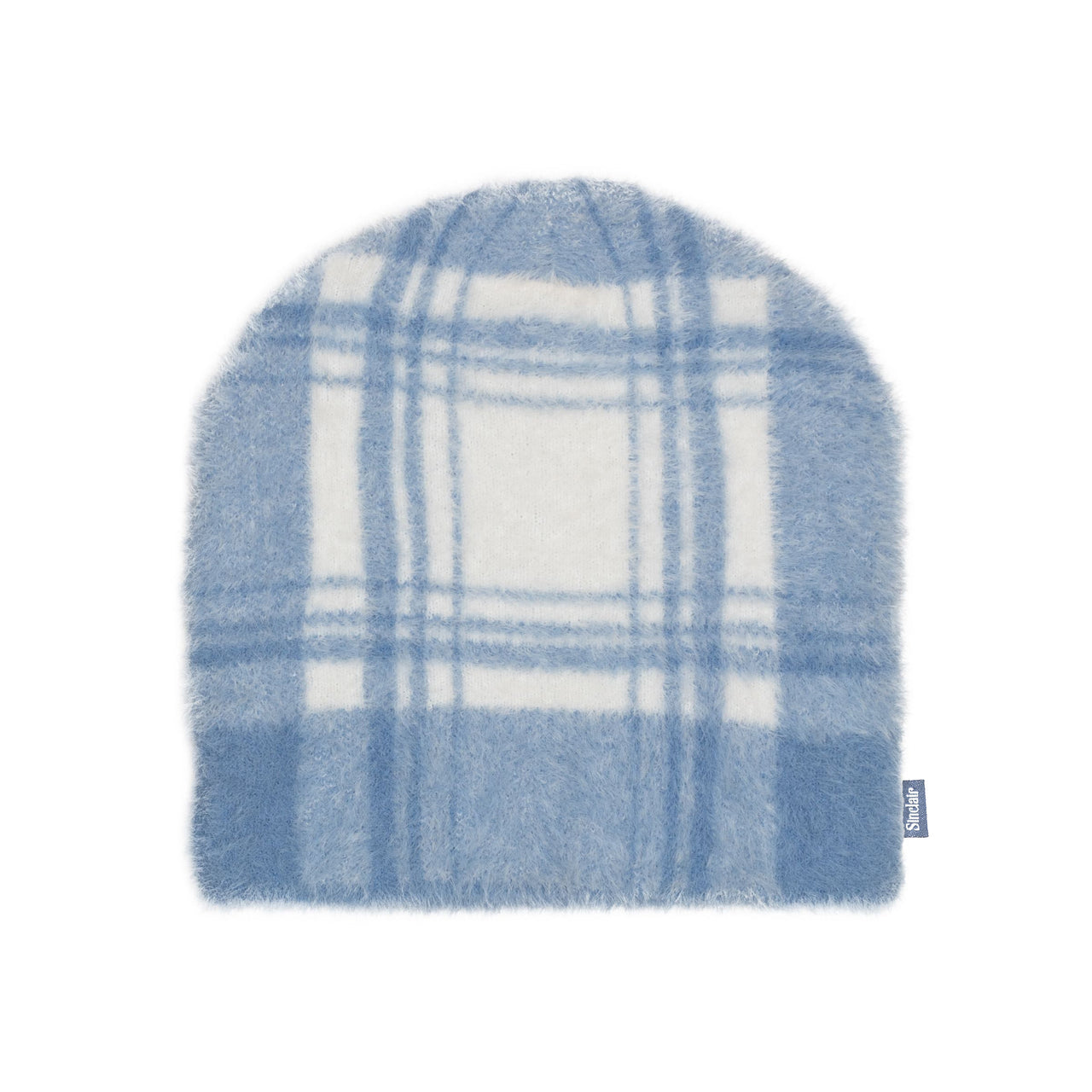 Sinclair Brushed Plaid Beanie Blue