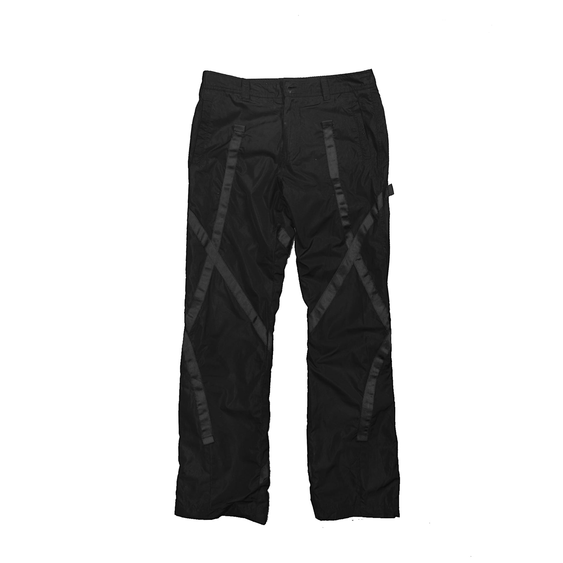 Retrovert Nylon Track Pants Black