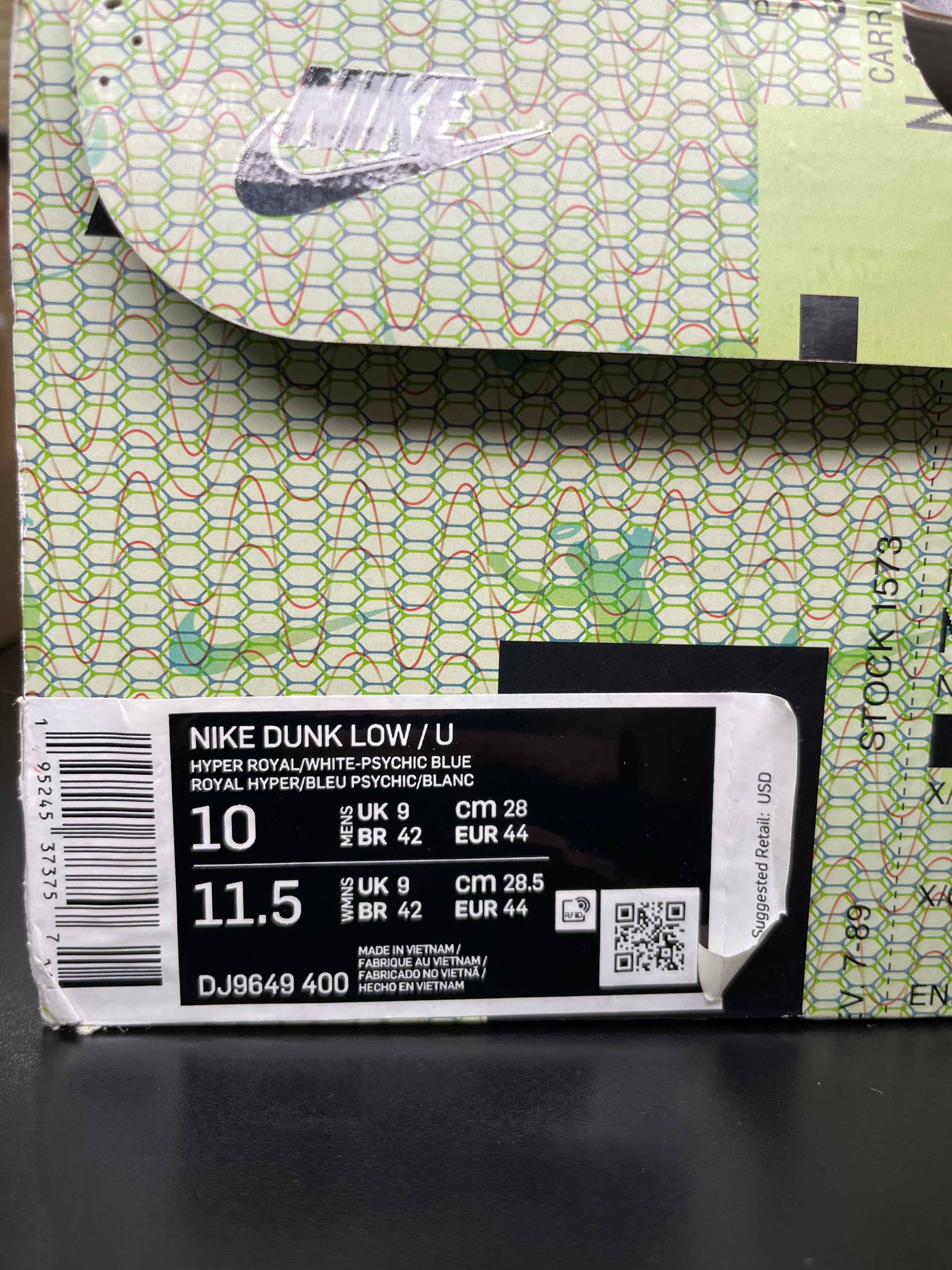 Nike Dunk Low Union Passport Pack Argon (Pre-Owned)