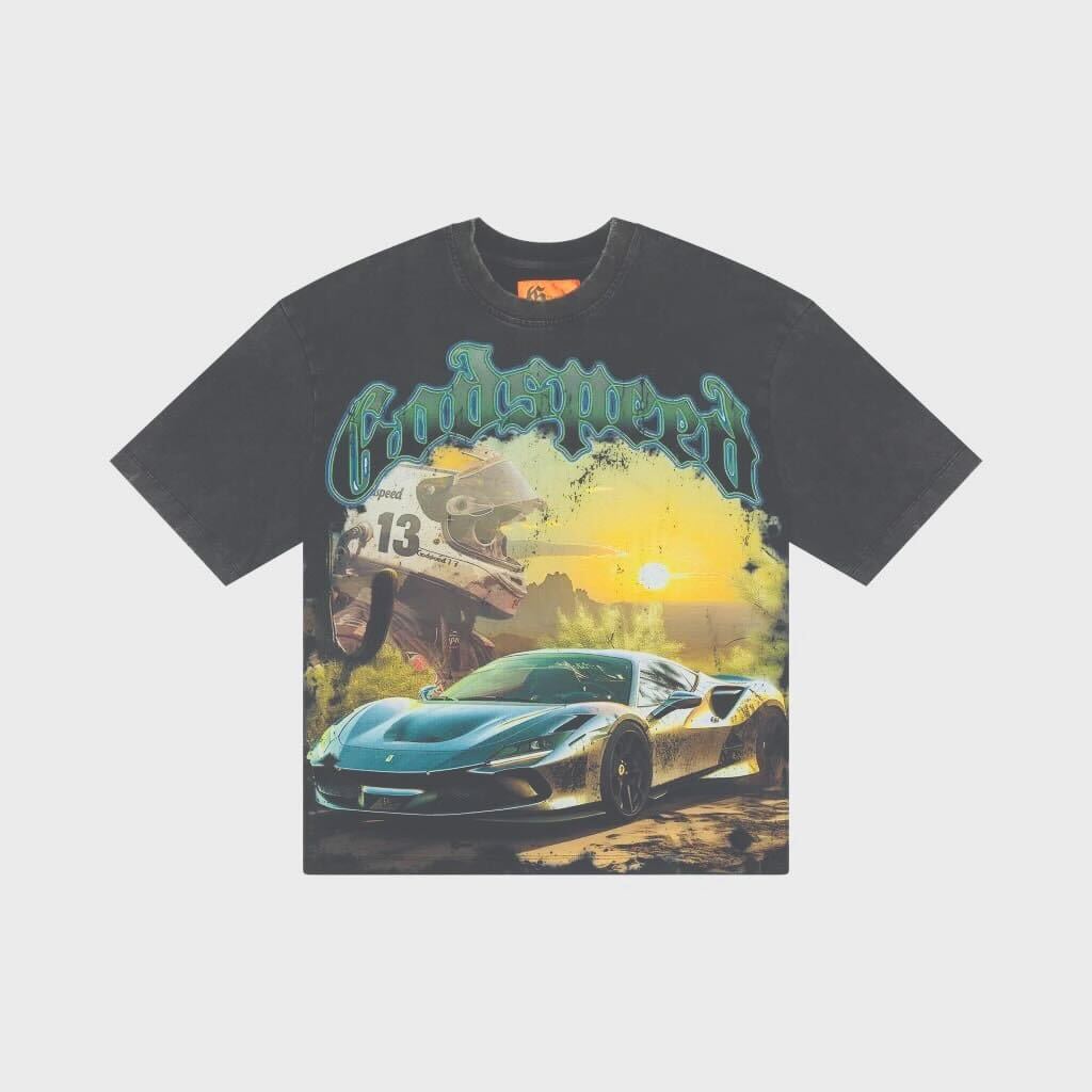 Godspeed Sunset Drift T-shirt (Grey Wash)