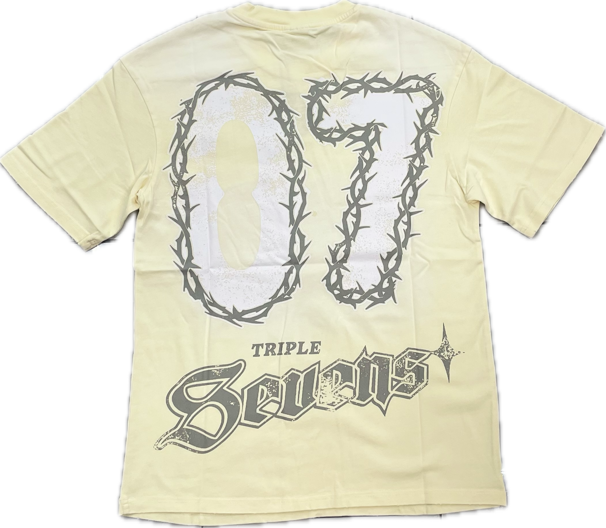 Triple Sevens 777 Jesus T-Shirt Cream