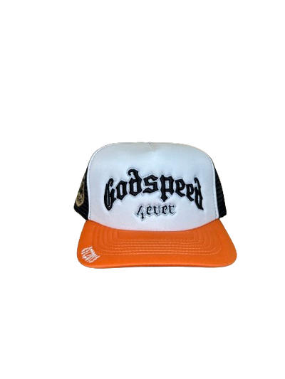 Godspeed GS Forever Trucker Hat White/Orange/Black