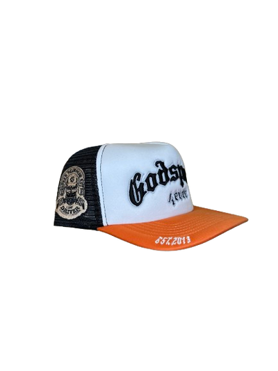 Godspeed GS Forever Trucker Hat White/Orange/Black