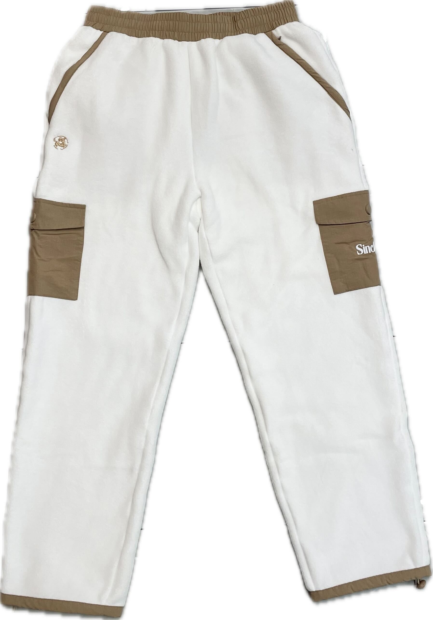 Sinclair Cargo Pocket Fleece Pants White