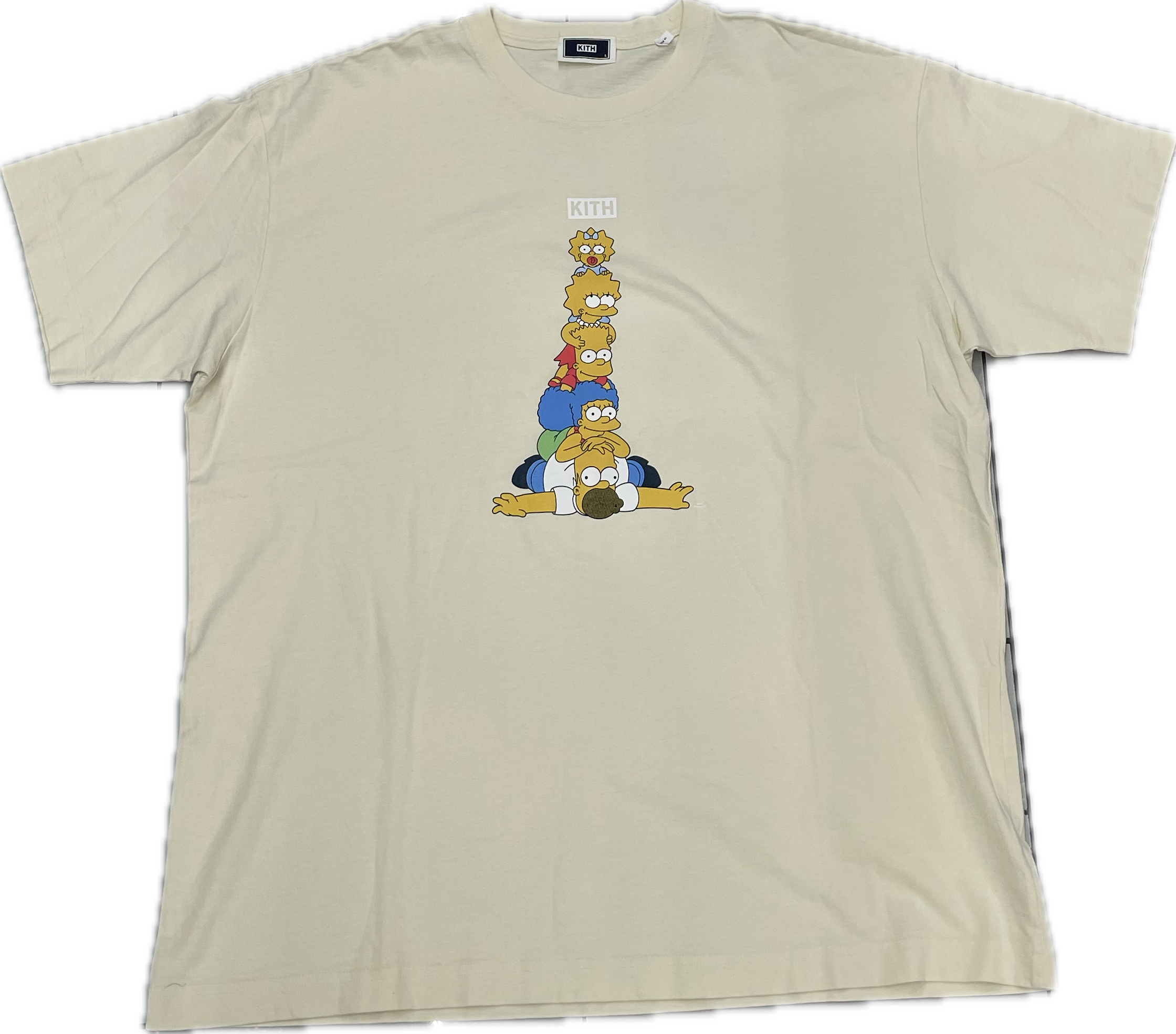 Kith For The Simpsons Family Stack Tee Cream