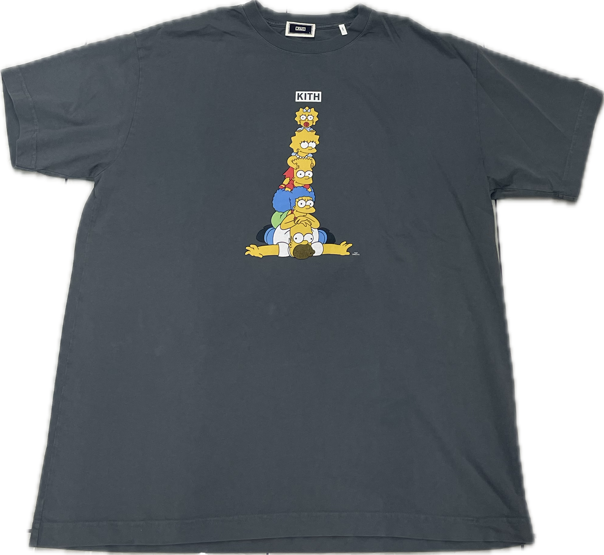 Kith For The Simpsons Family Stack Tee Slate