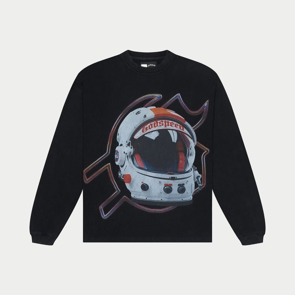 Godspeed Lift Off LS T-shirt (Black Wash)