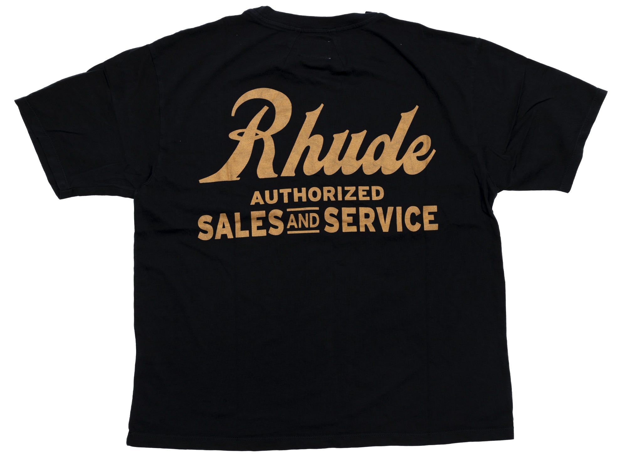 Rhude Black 'Sales And Service' Men T-Shirt