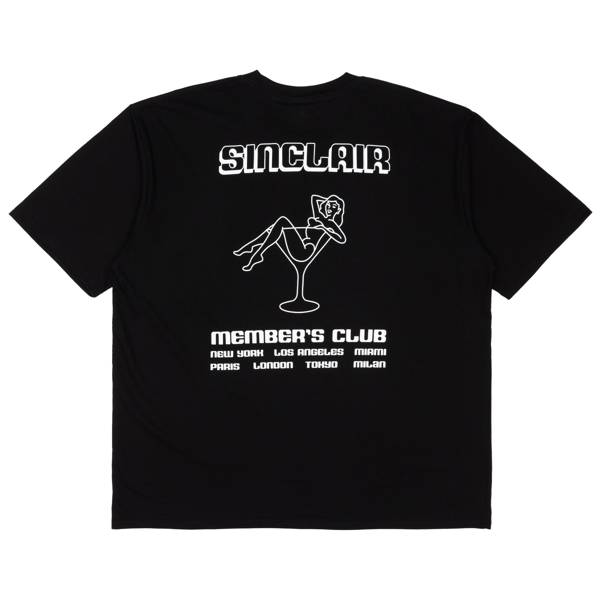 Sinclair Members Club Tour Tee Black SS25