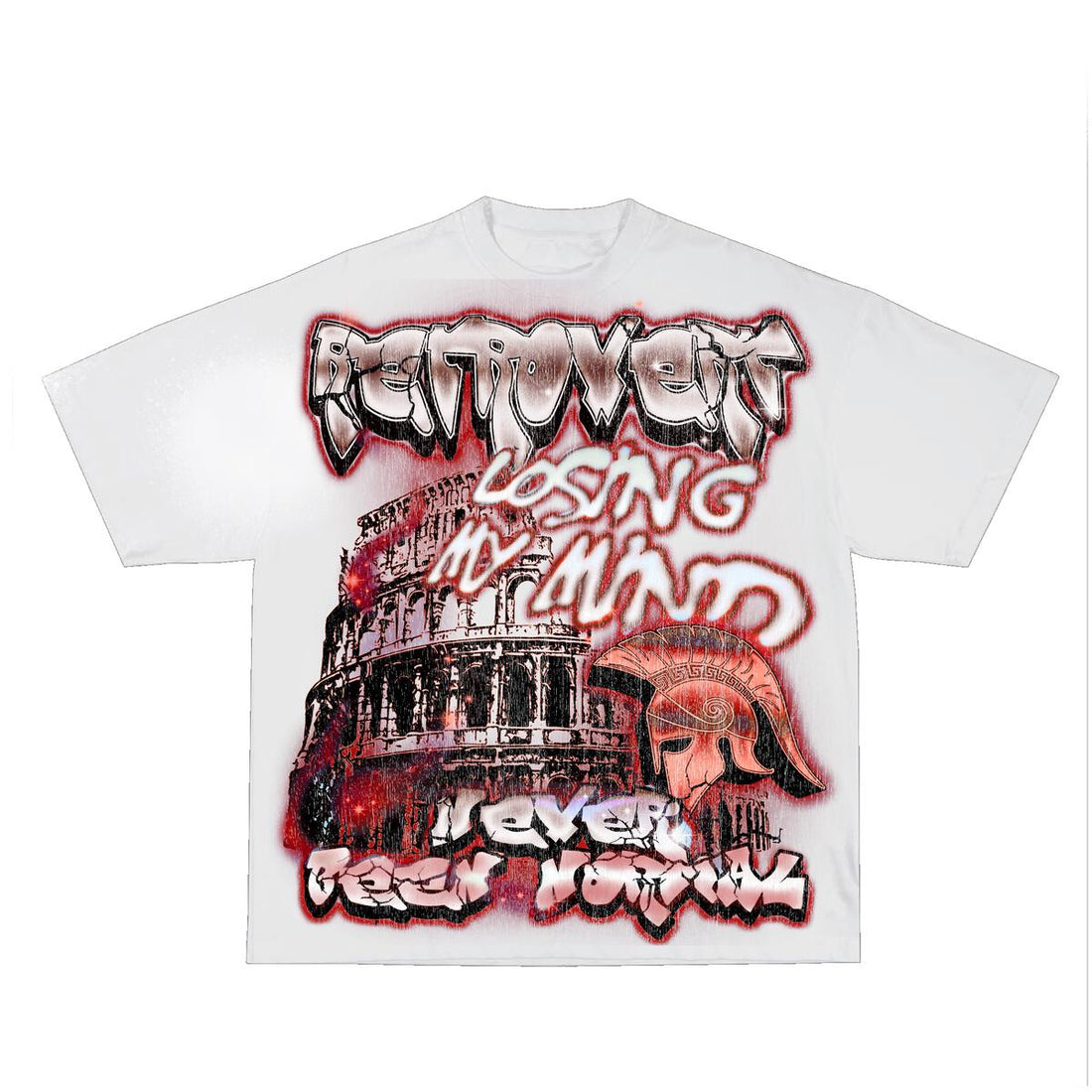 Retrovert Spartan T-Shirt White/ Red