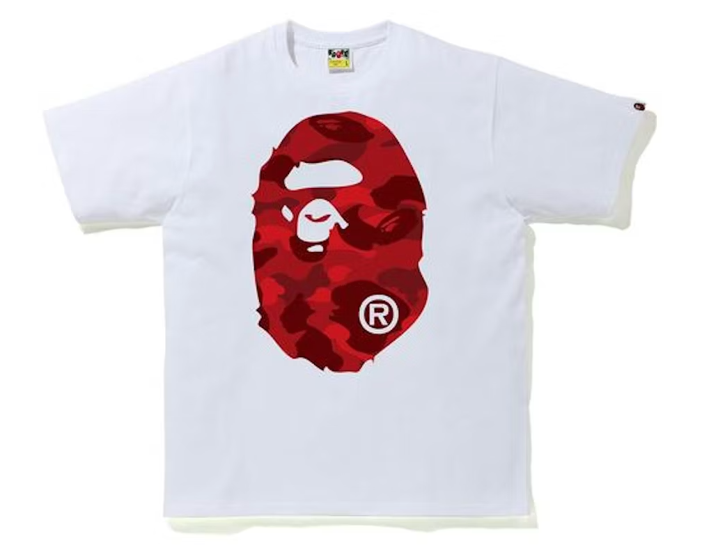 BAPE Color Camo Big Ape Head T-Shirt (SS20) White/Red