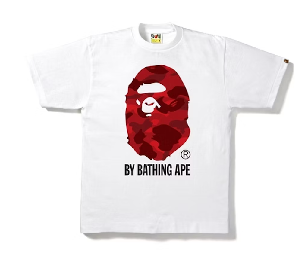 BAPE Color Camo By Bathing Tee White/Red