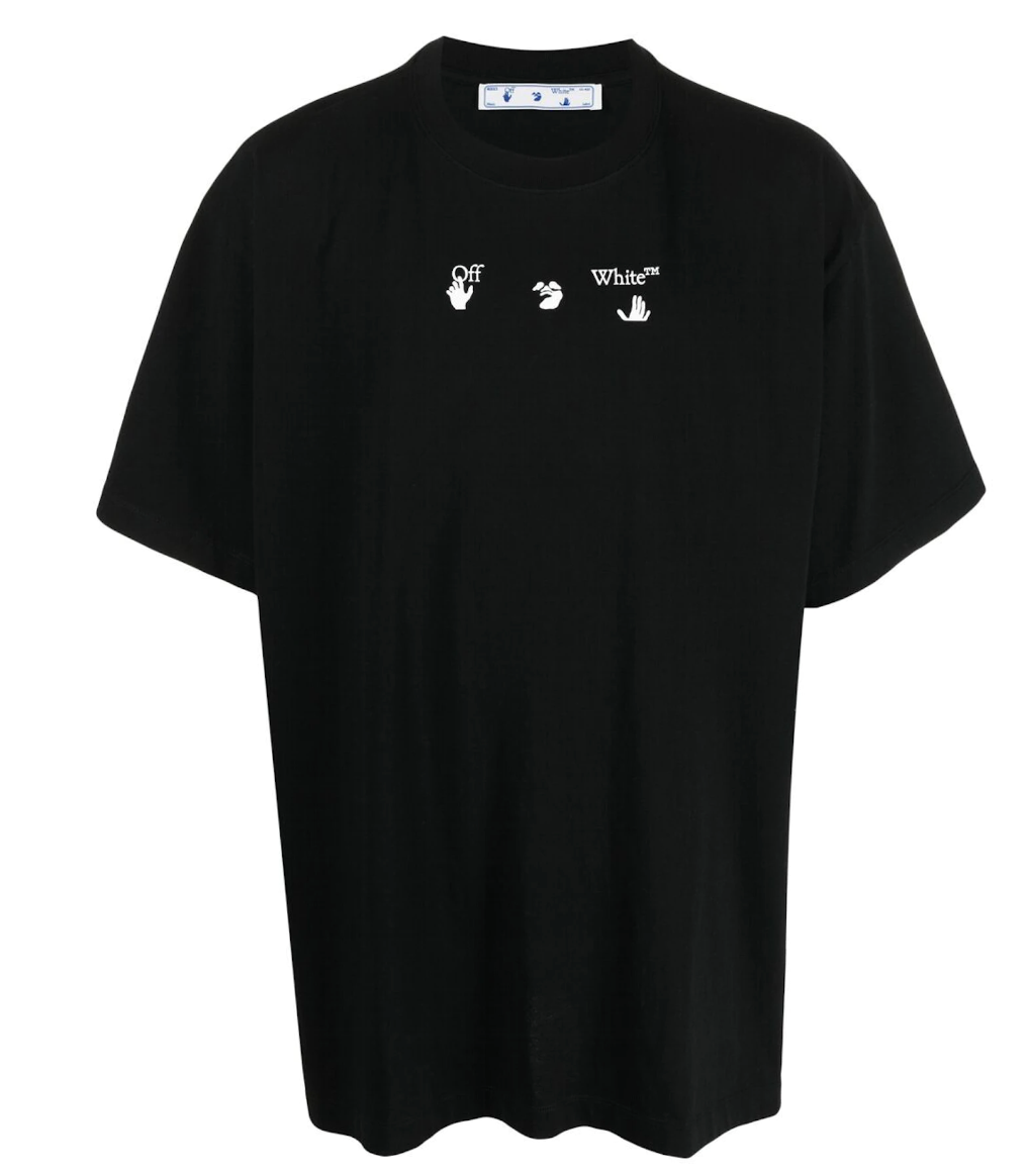 Off-White Black Marker Vertebrae Arrow Print Oversized T- shirt