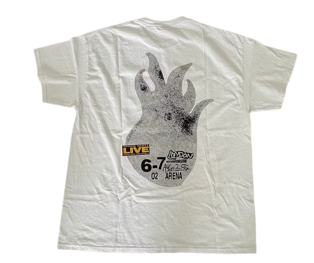 Travis Scott O2 Flame T-shirt White