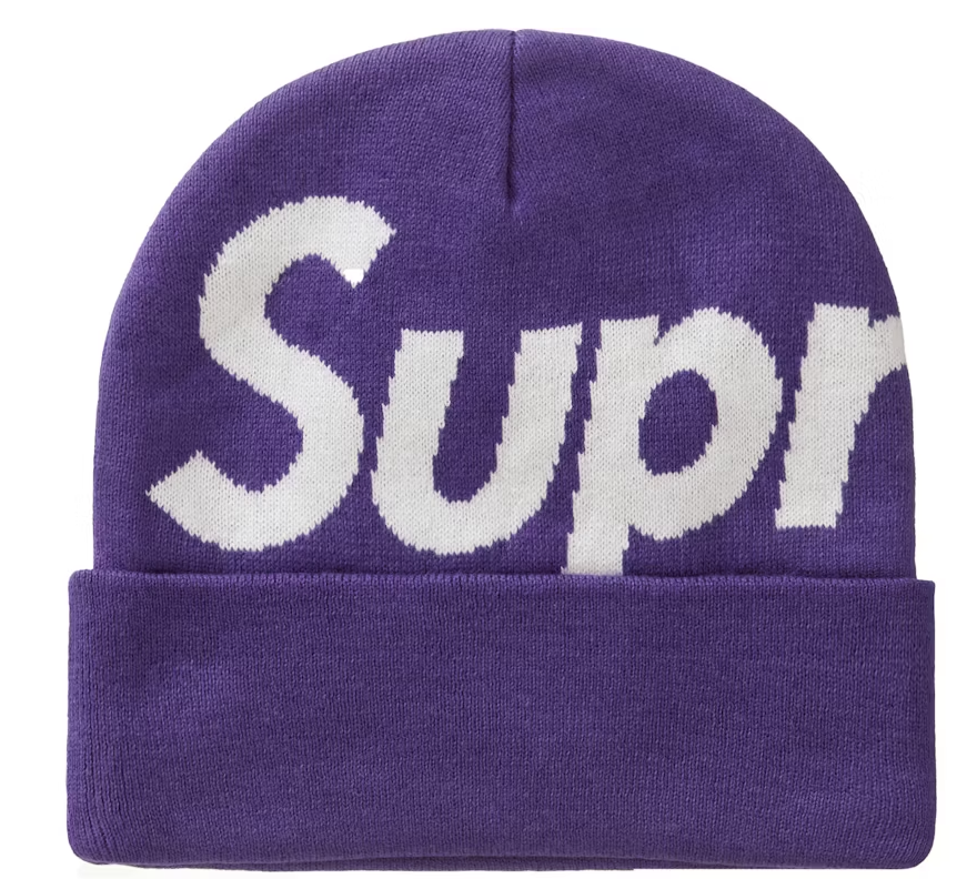 Supreme Big Logo Beanie Beanie (FW23) Dark Purple