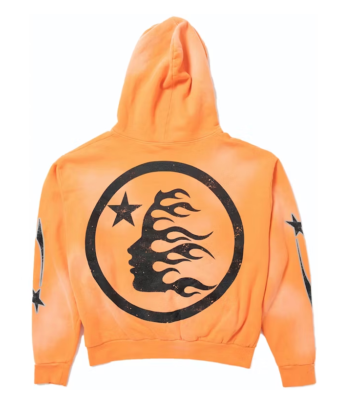 Hellstar Fire Orange Hoodie Orange Dye