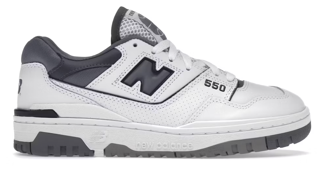 New Balance 550 White Grey Dark Grey