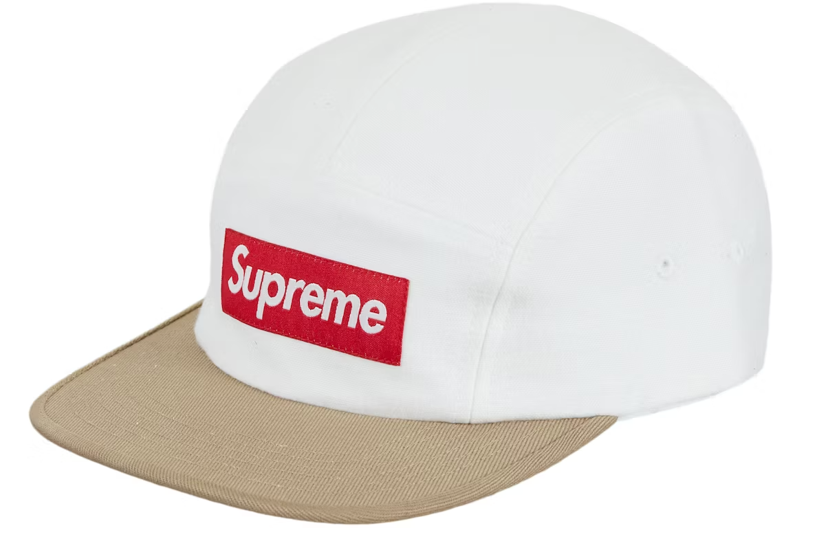 Supreme 2-Tone Camp Cap (FW23) White