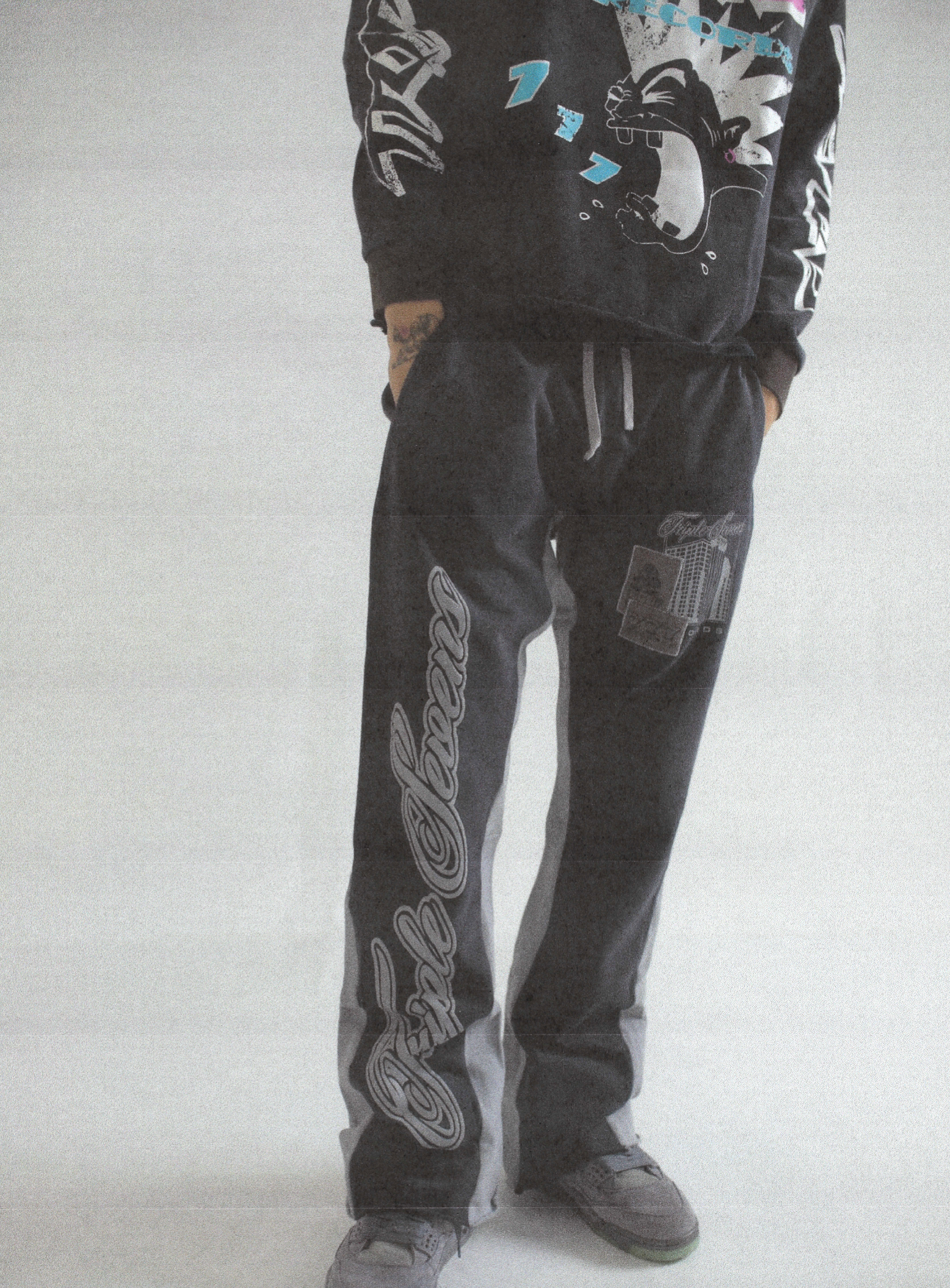 Triple Sevens 777 Patchwork Sweatpants (Coal)