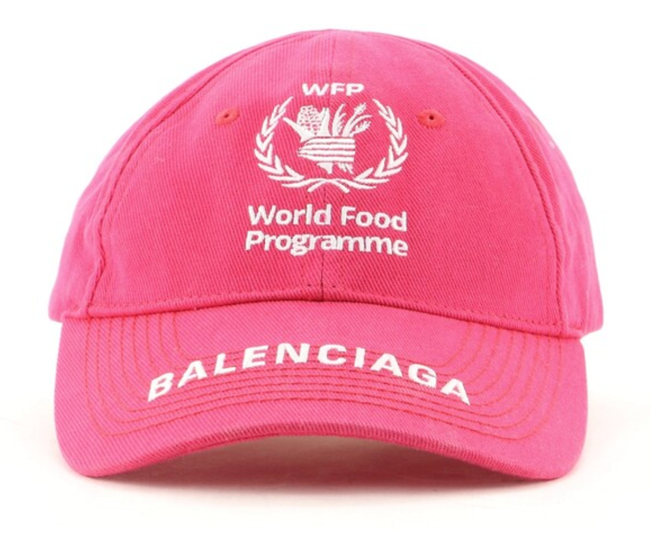 Balenciaga World Food Programme Baseball Cap Canvas Pink