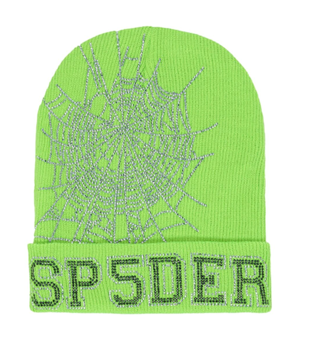Sp5der Web Beanie Slime Green
