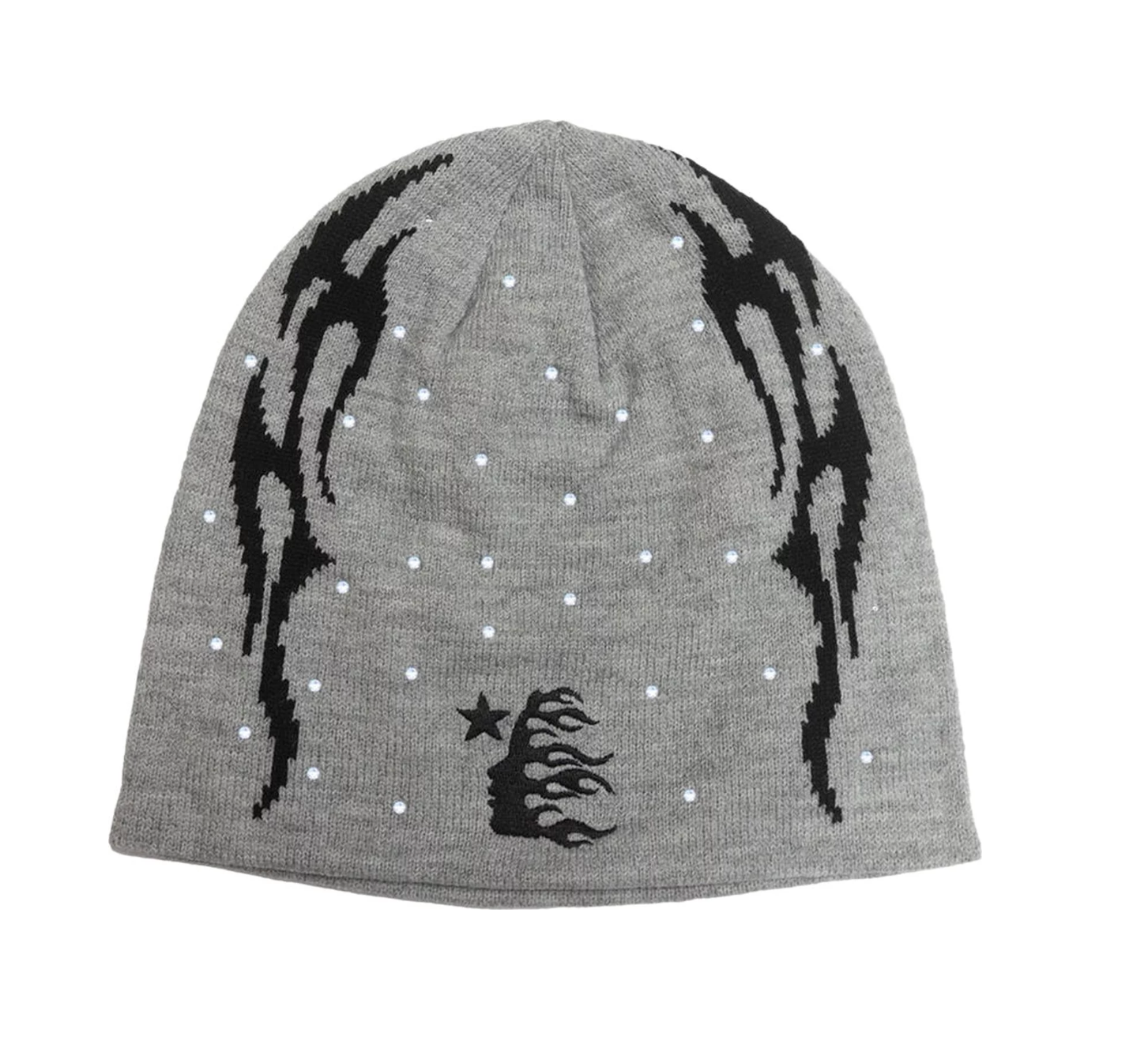 Hellstar Flame Beanie Grey