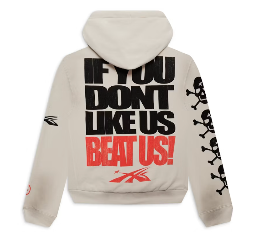 Hellstar If You Dont Like Us Beat Us Hoodie White