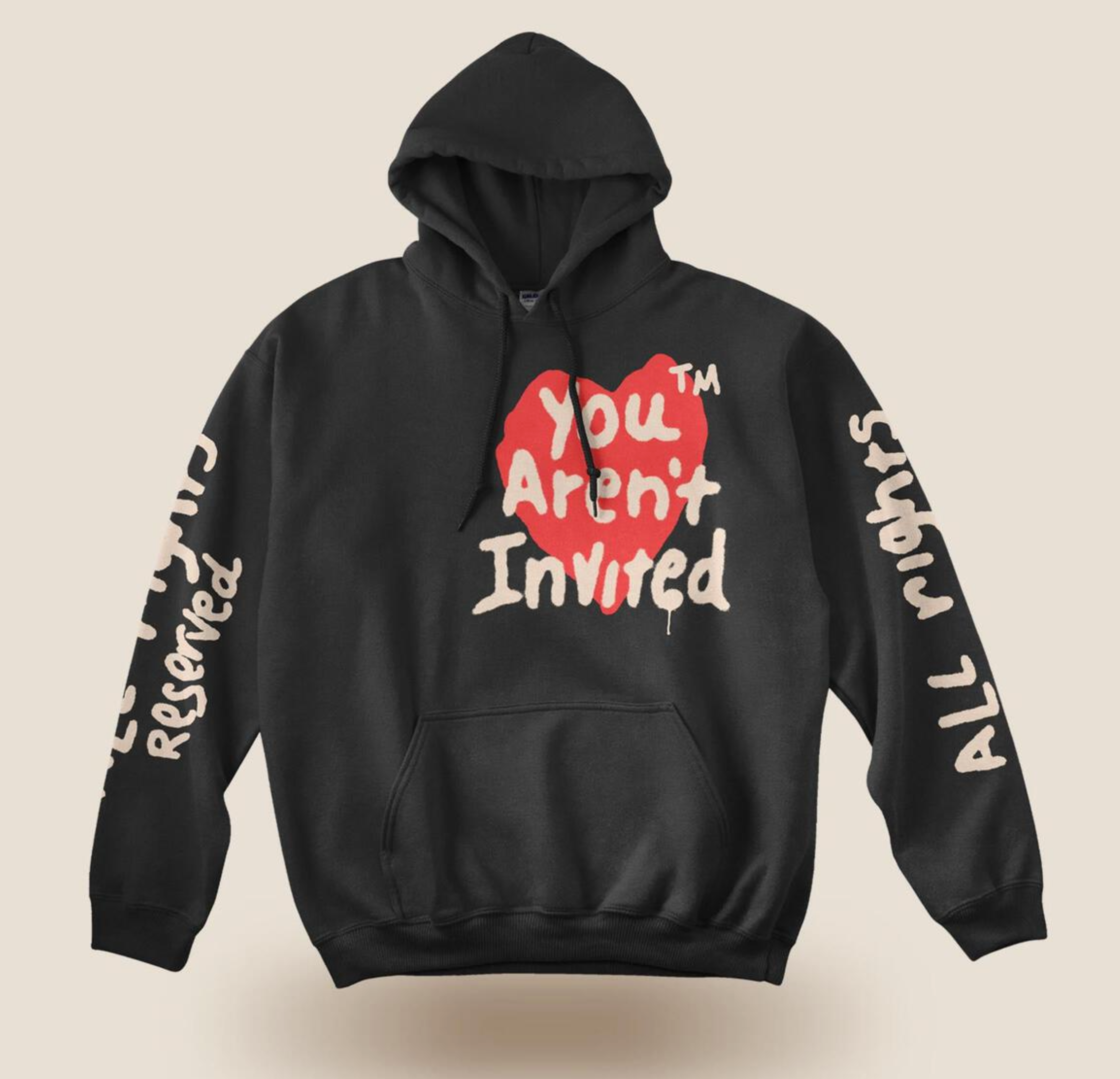 Hyde Park You Aren't Invited Drip Hoodie - Off Black