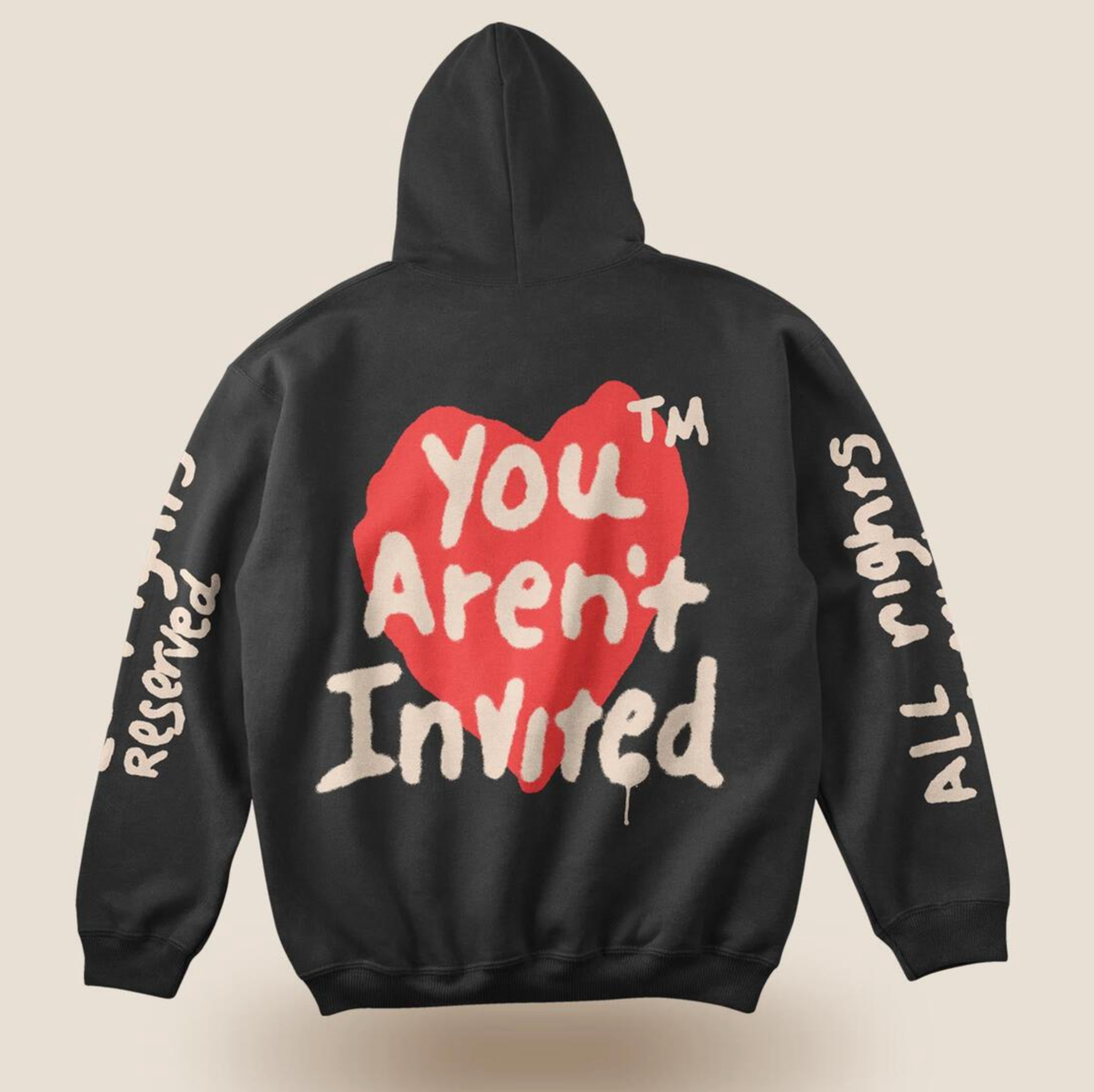 Hyde Park You Aren't Invited Drip Hoodie - Off Black