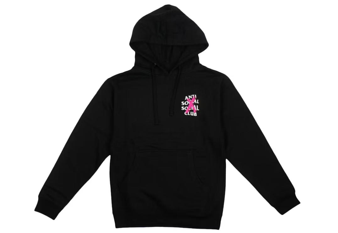 Anti Social Social Club Cancelled Hoodie Black (Pink X)