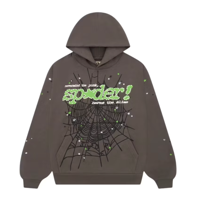 Sp5der Punk V2 Hoodie Slate Grey